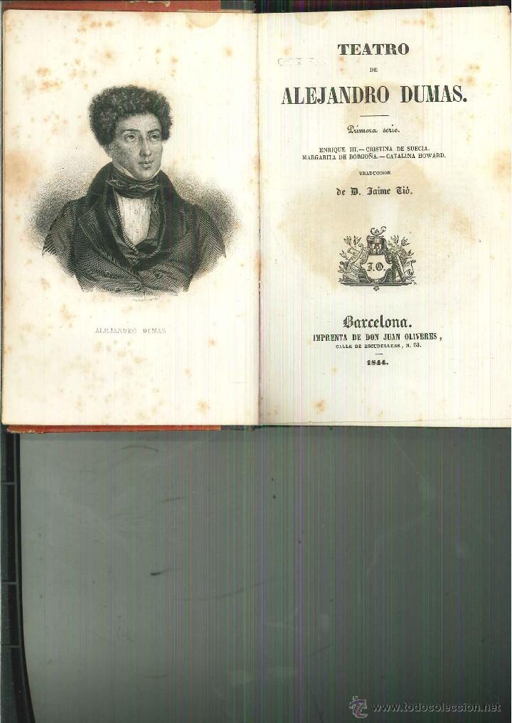 Libros antiguos: TEATRO DE ALEJANDRO DUMAS - Foto 1