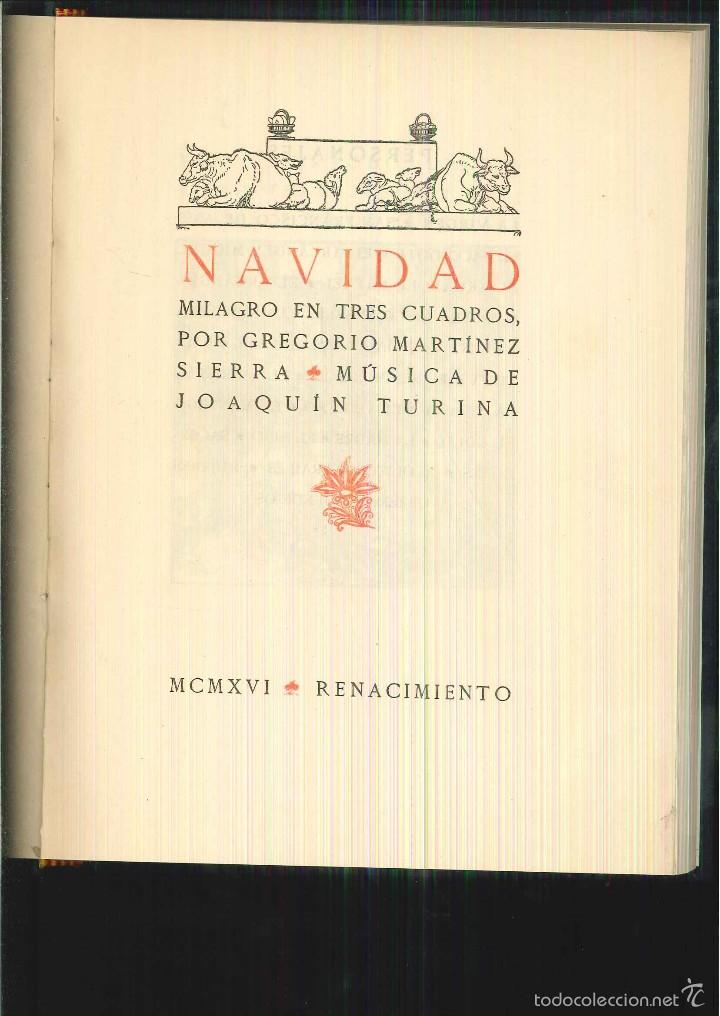 Libri antichi: NAVIDAD. MILAGRO EN TRES CUADROS. Gregorio Mart&iacute;nez