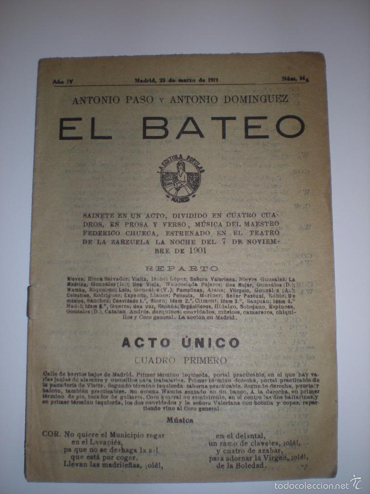 Libros antiguos: El BATEO - Foto 1