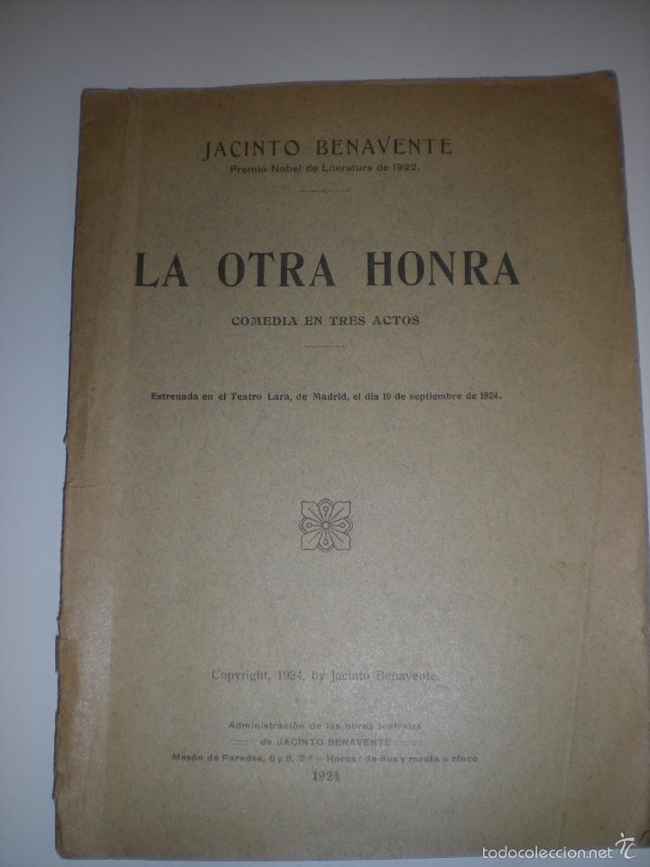Libros antiguos: LA OTRA HONRA - Foto 1