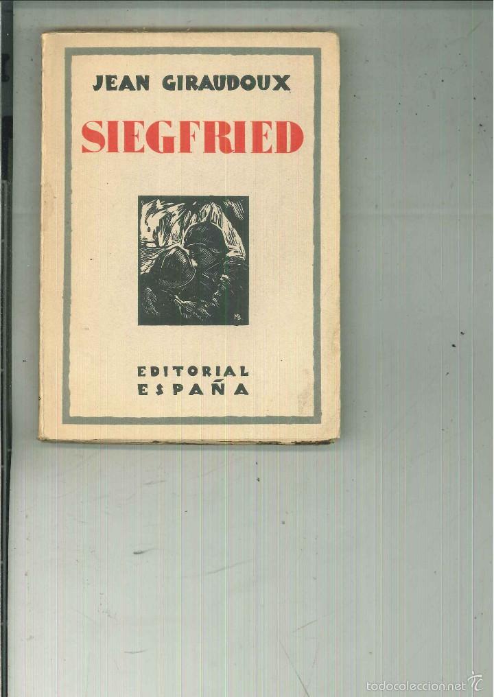 Libros antiguos: SIEGFRIED. Jean Giraudoux - Foto 1