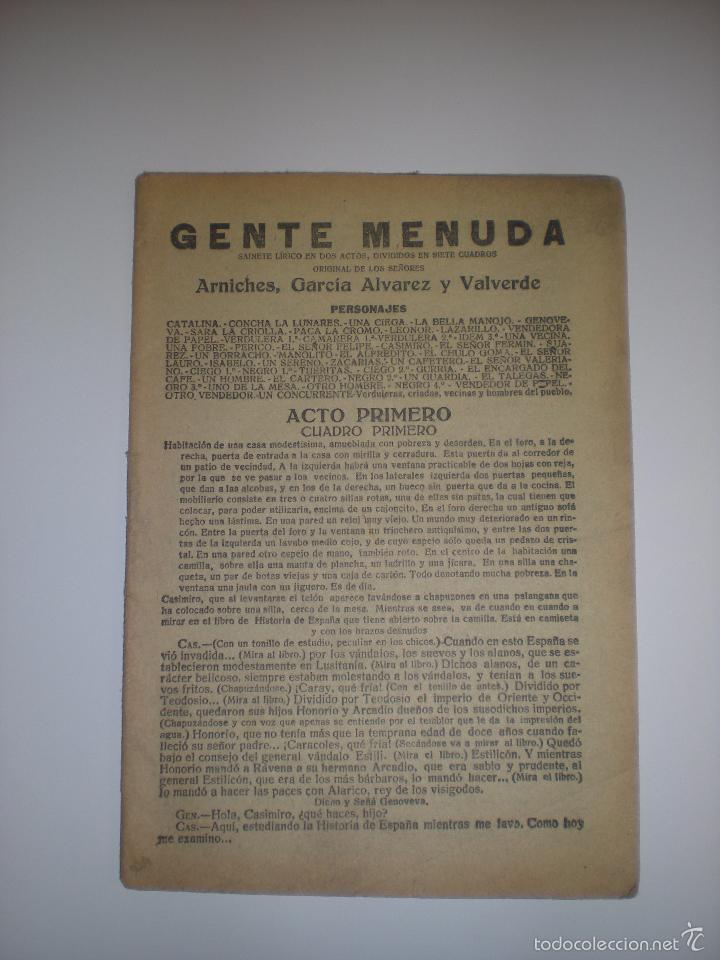 Livres anciens: GENTE MENUDA