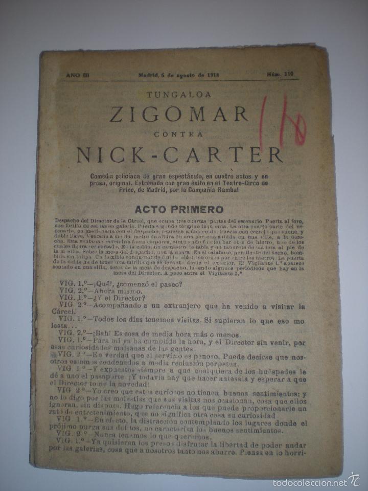 Old books: TUNGALOA ZIGOMAR CONTRA NICK-CARTER