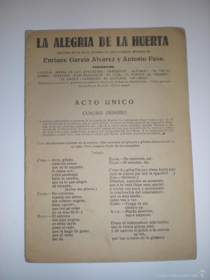 Livres anciens: La Alegr&iacute;a de la huerta