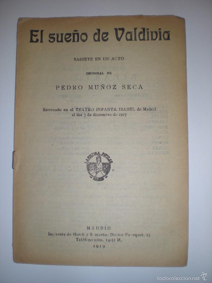Livres anciens: El sue&ntilde;o de valdivia de Pedro Mu&ntilde;oz Seca