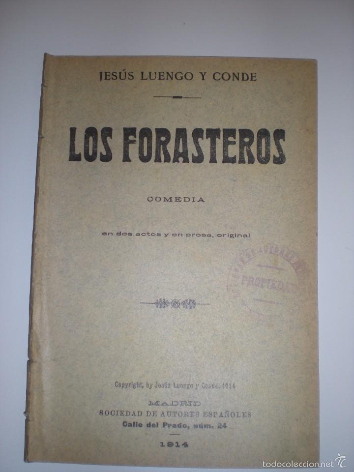 Libros antiguos: Los forasteros. Jes&uacute;s Luengo y Conde - Foto 1