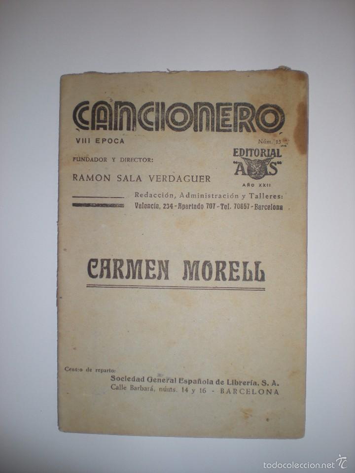 Livres anciens: Cancionero Carmen Morell