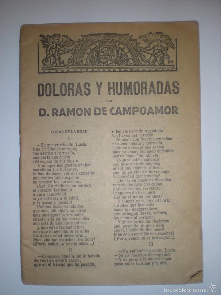 Libros antiguos: Doloras y humoradas. Ram&oacute;n de Campoamor - Foto 1