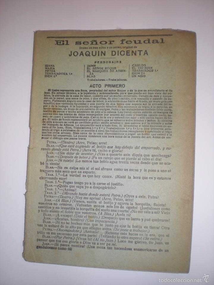 Libros antiguos: EL SE&Ntilde;OR FEUDAL DE JOAQUIN DICENTA - Foto 1
