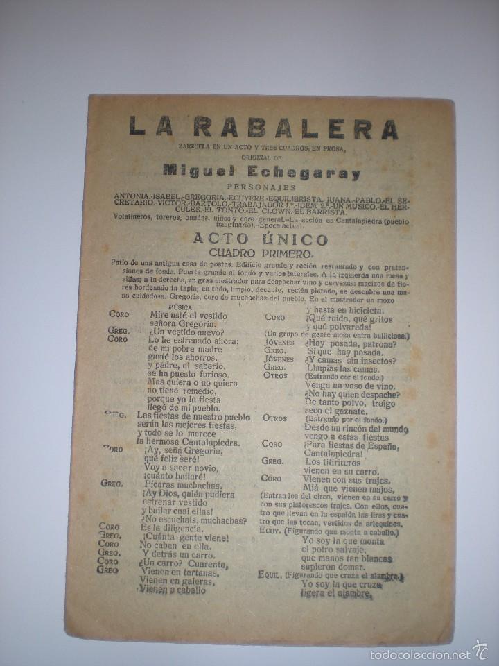 Livres anciens: La rabalera de Miguel Echegaray