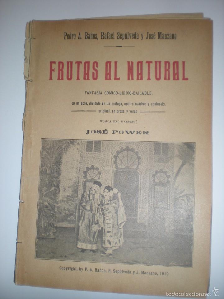 Livres anciens: Frutas al natural. Pedro A. Ba&ntilde;os, Rafael Sep&uacute;lveda y Jos&eacute; Manzano