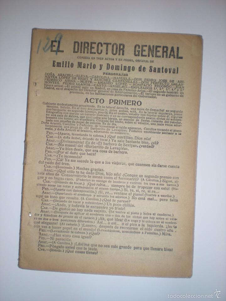 Livres anciens: El director general de Emilio Mario y Domingo de Santoval