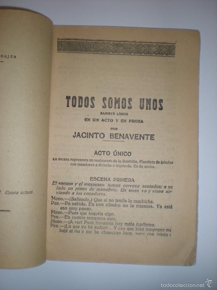 Livres anciens: Obras de Jacinto Benavente: Todos somos unos - La copa encantada - El marido de su viuda