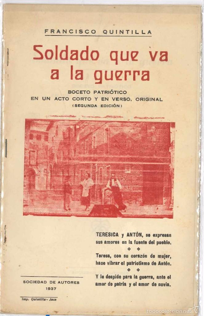 Livros antigos: SOLDADO QUE VA A LA GUERRA 1937