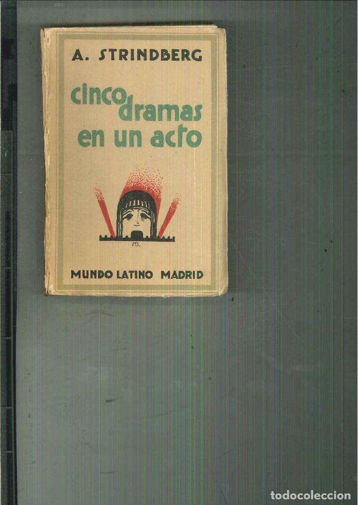 Libros antiguos: CINCO DRAMAS EN UN ACTO. A. Strindberg - Foto 1