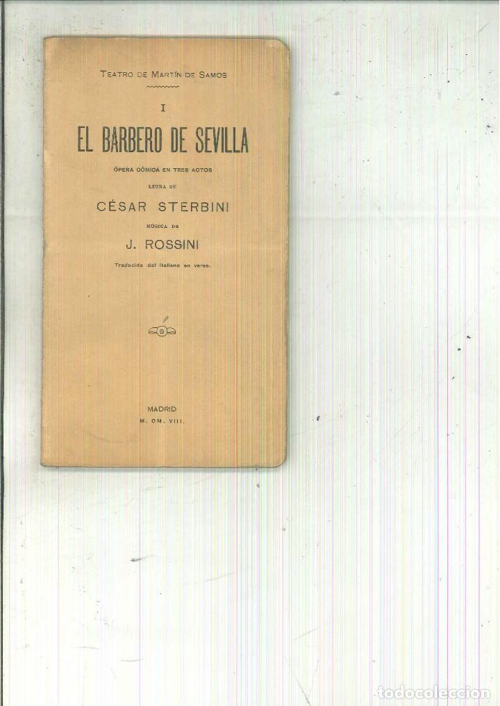 Libros antiguos: EL BARBERO DE SEVILLA. C&eacute;sar Sterbini - Foto 1