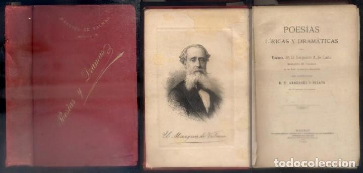 Antiquarische B&uuml;cher: POESIAS LIRICAS Y DRAMATICAS. A. DE CUETO, LEPOLDO. (MARQUES DE VALMAR).  A-TEA-432