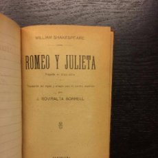 Libros antiguos: ROMEO Y JULIETA, EL REY LEAR Y HAMLET, WILLIAM SHAKESPEARE. Lote 67599645