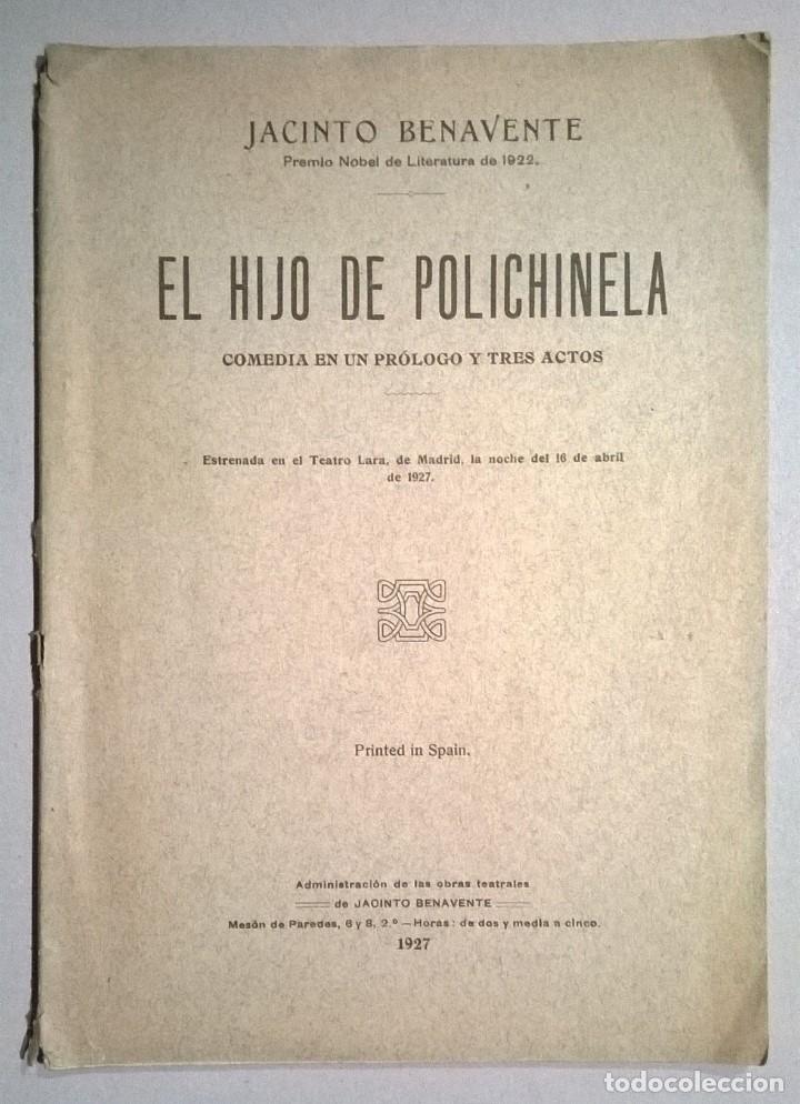 Livros antigos: El hijo de Polichinela. Comedia en un pr&oacute;logo y tres actos