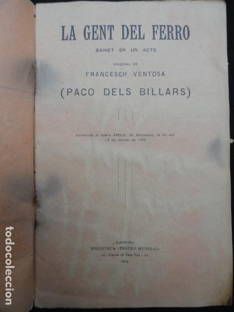 Libros antiguos: LIBRITO LA GENT DEL FERRO. A&Ntilde;O 1914. - Foto 2