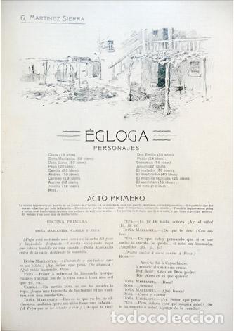 Libros antiguos: MART&Iacute;NEZ SIERRA, Gregorio.  &Eacute;gloga.  1909. - Foto 2