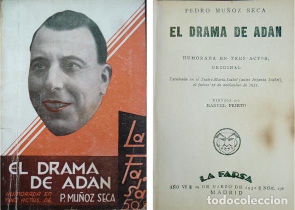Libros antiguos: MU&Ntilde;OZ SECA, Pedro.  El drama de Ad&aacute;n.   1932. - Foto 1