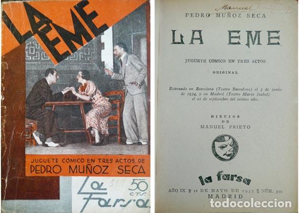 Libros antiguos: MU&Ntilde;OZ SECA, Pedro.  La Eme.  1935. - Foto 1