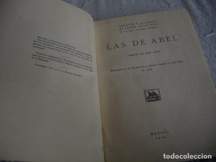 Libros antiguos: &Aacute;lvarez Quintero, Seraf&iacute;n y Joaqu&iacute;n. Las de Abel - Foto 1