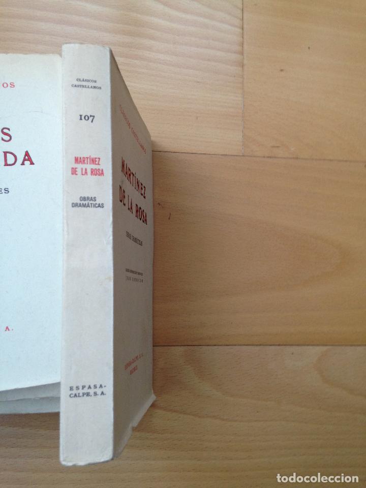 Libros antiguos: obras dram&aacute;ticas martinez de la rosa espasa-calpe 1972 - Foto 2