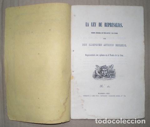 Libros antiguos: BERMEJO, Ildefonso Antonio: LA LEY DE REPRESALIAS. La Espa&ntilde;a Dram&aacute;tica n&ordm; 161. - Foto 1