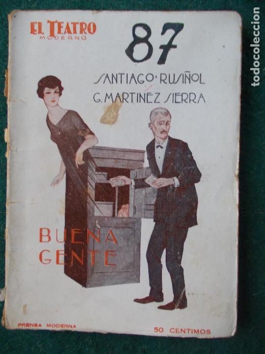 Livres anciens: Colecci&oacute;n de obras de TEATRO MODERNO n&ordm; 87 -Buena gente