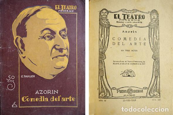 Libros antiguos: AZOR&Iacute;N.  Comedia del arte. En tres actos.  1928. - Foto 1