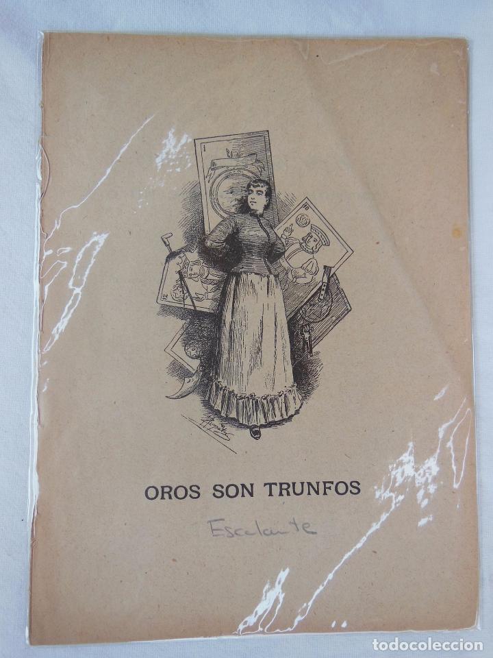 Livros antigos: OROS SON TRUNFOS O UN SOLERO DEL HORTET. ESCALANTE