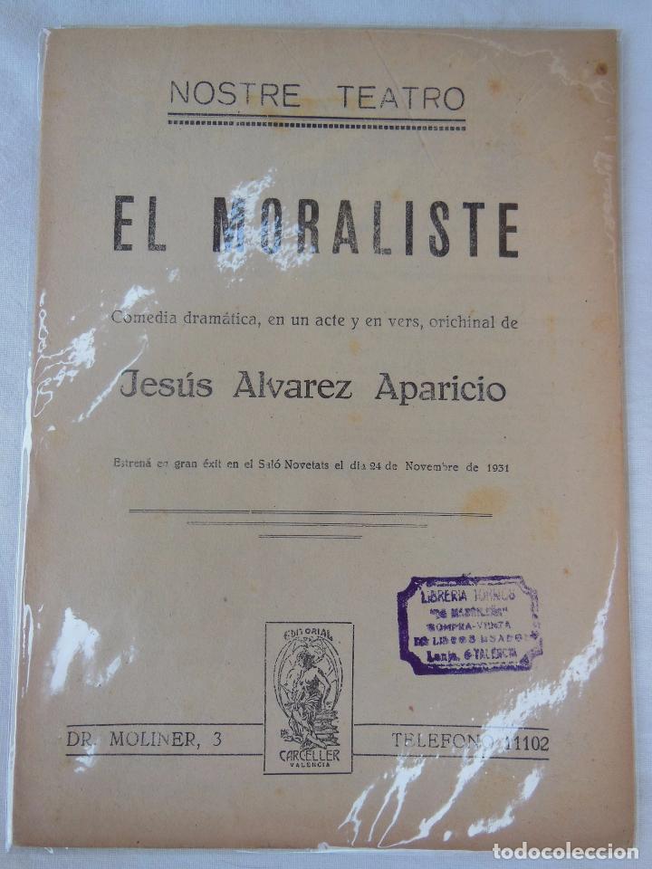 Livros antigos: EL MORALISTE. &Aacute;LVAREZ APARICIO Jes&uacute;s. 1931