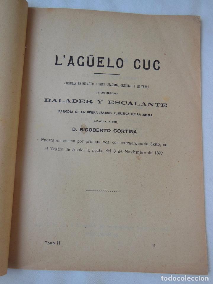Livros antigos: L'AG&Uuml;ELO CUC. BALADRE Y ESCALANTE