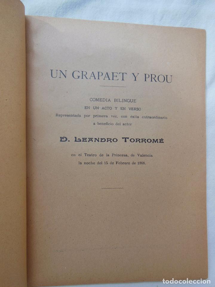 Livros antigos: UN GRAPAET Y PROU. ESCALANTE
