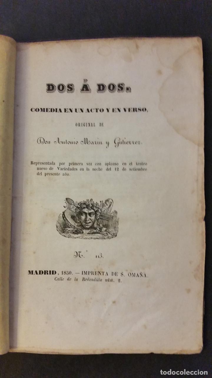 Livros antigos: 1850 - ANTONIO MAR&Iacute;N Y GUTI&Eacute;RREZ - DOS A DOS