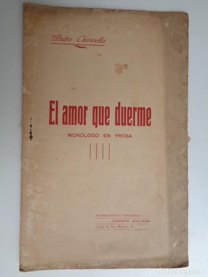 Livros antigos: EL AMOR QUE DUERME.-718