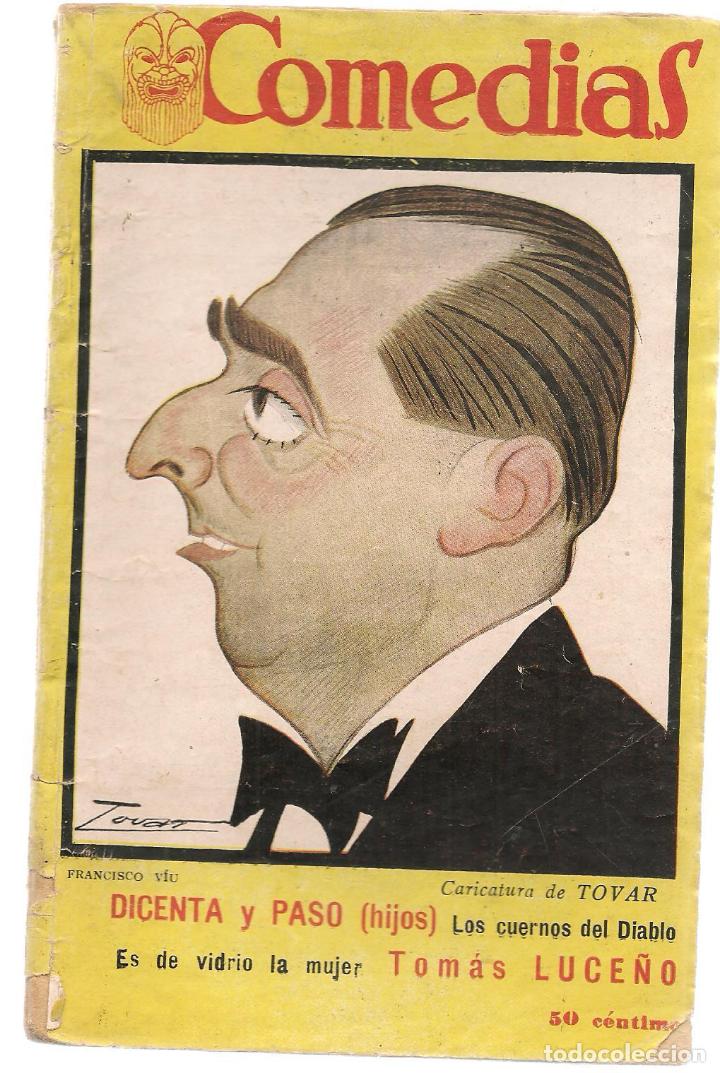 Antiquarische B&uuml;cher: COMEDIAS. N&ordm; 73. LOS CUERNOS DEL DIABLO. DICENTA Y PASO (HIJO). 9 JULIO 1927. (TRO/3)