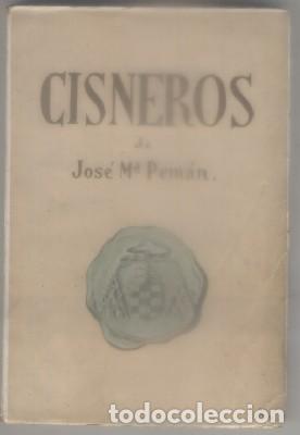 Libros antiguos: CISNEROS DE JOS&Eacute; M&ordf; PEM&Aacute;N   A-PEMAN-009 - Foto 1