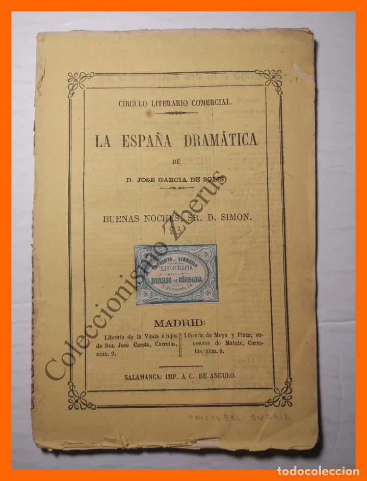 Livres anciens: Buenas Noches, Se&ntilde;or Don Simon. Zarzuela en un Acto - Luis OIona - La Espa&ntilde;a Dram&aacute;tica n&ordm; 183