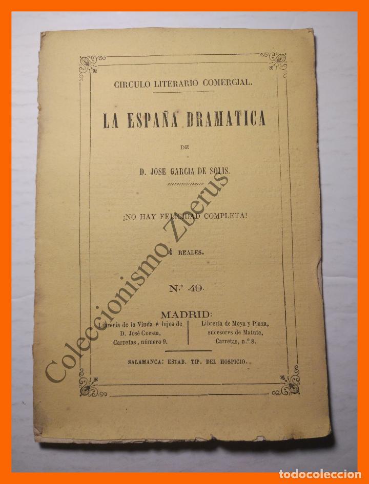 Livres anciens: &iexcl;No hay felicidad completa! - Comedia en un acto y en verso - Eugenio Rubi - La Espa&ntilde;a Dram&aacute;tica 49