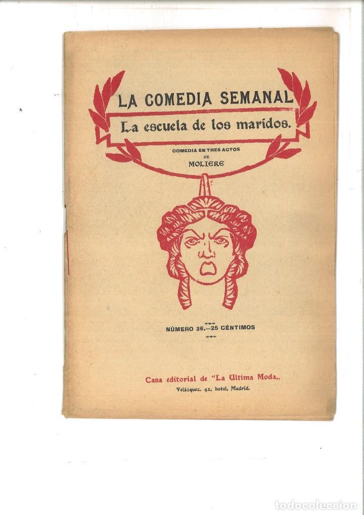 Libros antiguos: LA ESCUELA DE LOS MARIDOS. Moliere - Foto 1