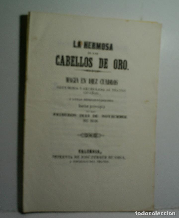 Livres anciens: LA HERMOSA DE LOS CABELLOS DE ORO. 1848