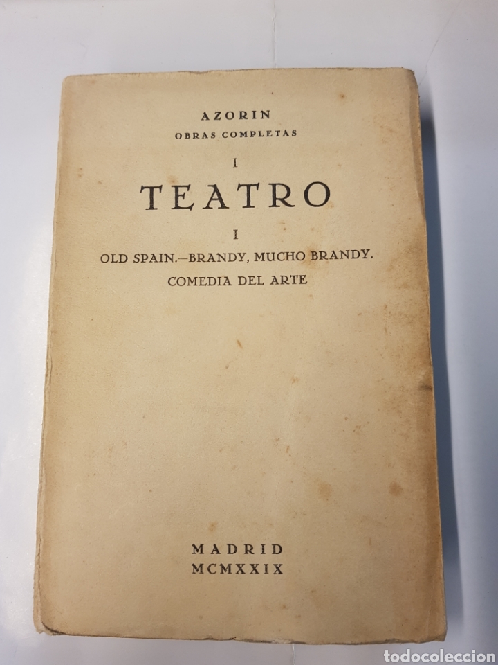 Libros antiguos: Azor&iacute;n - Obras completas I - Teatro - 1929 - Foto 1