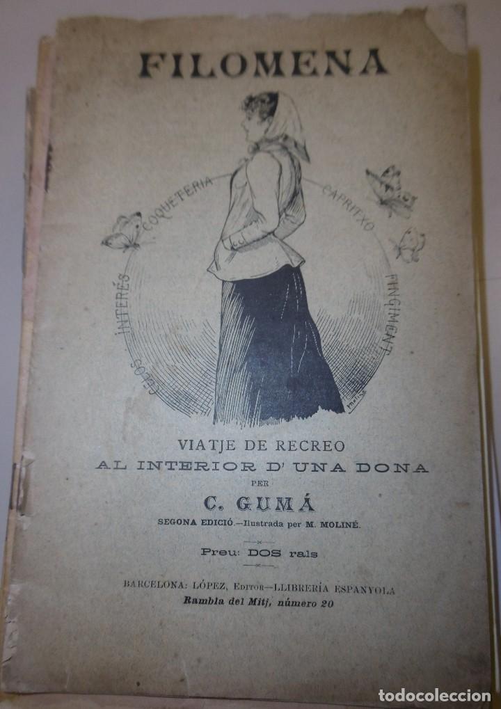Livros antigos: GUM&Aacute;, C: Filomena. Viatje de recreo al interior d&rsquo;una dona.
