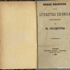 Libros antiguos: COMEDIAS ESCOGIDAS, DE PEDRO CALDERÓN DE LA BARCA. AÑO 1895. (3.5)