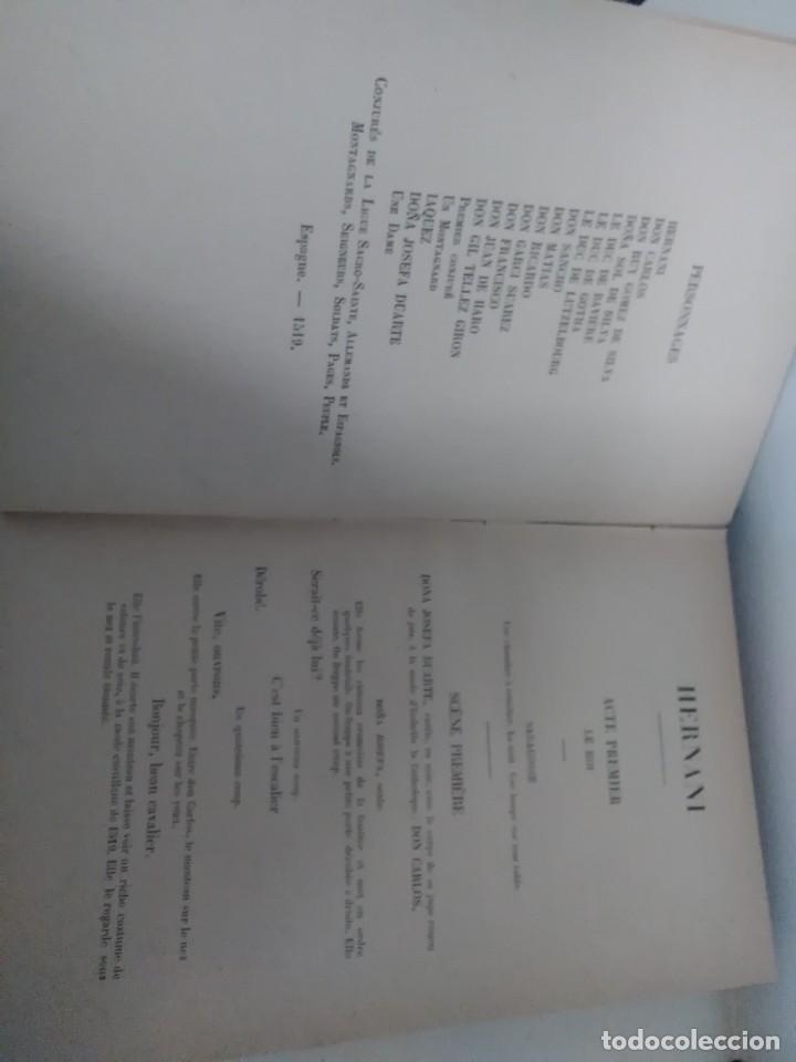 Libros antiguos: Hernani le ro&iacute; samuse. Ceuvres de V&iacute;ctor hugo. & - Foto 5