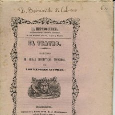 Libros antiguos: DON BERNARDO DE CABRERA, POR J. HERIBERTO GARCÍA DE QUEVEDO. AÑO 1850. (11.4)