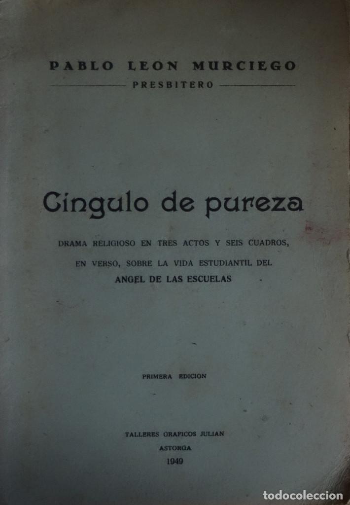 Livres anciens: C&Iacute;NGULO DE PUREZA. Drama religioso en tres actos y seis cuadros, en verso, sobre la vida estudiantil